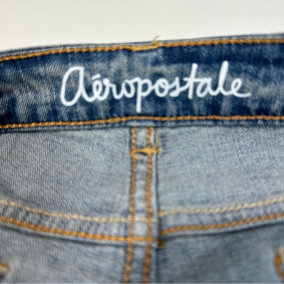 Aeropostale Bayla Skinny Jeans Women's 8 REG Light Wash Low Rise Distres… - Picture 10 of 16